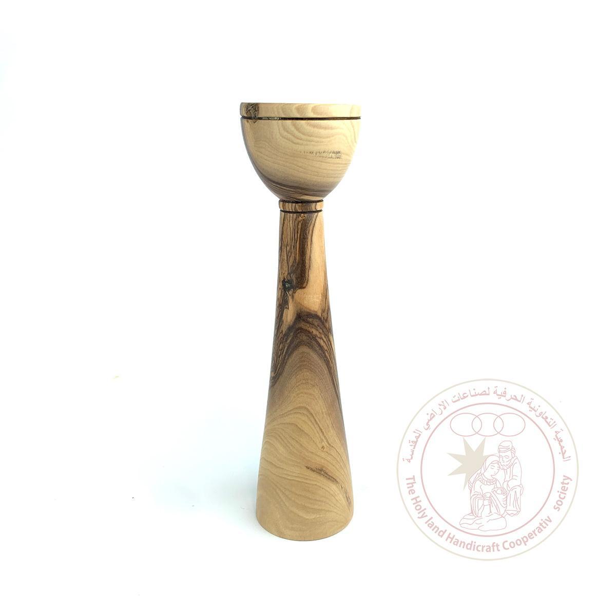 Candle Holder (Large) - Olive Wood