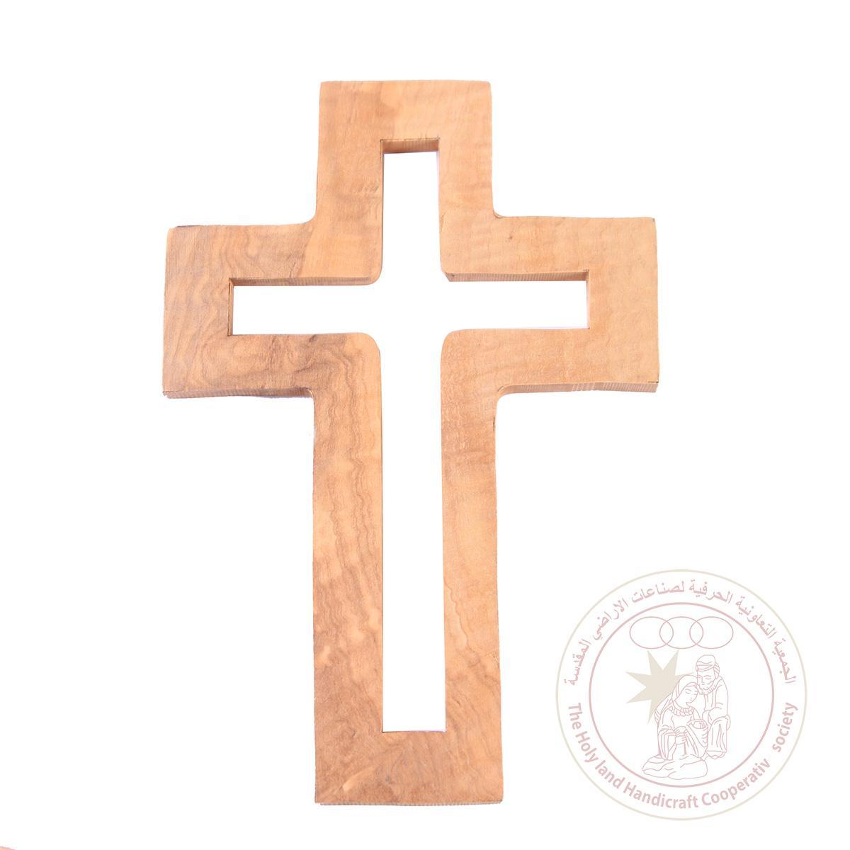 Cross w/Hollow Center - Olive Wood, Wall Hanging