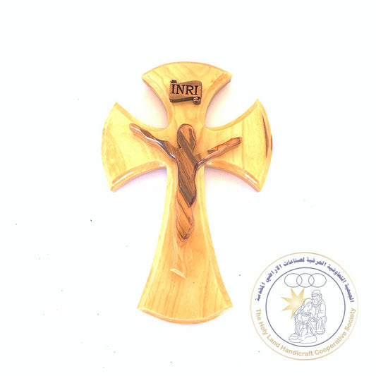 Cross with Crucifix wall mounted - Olive Wood,