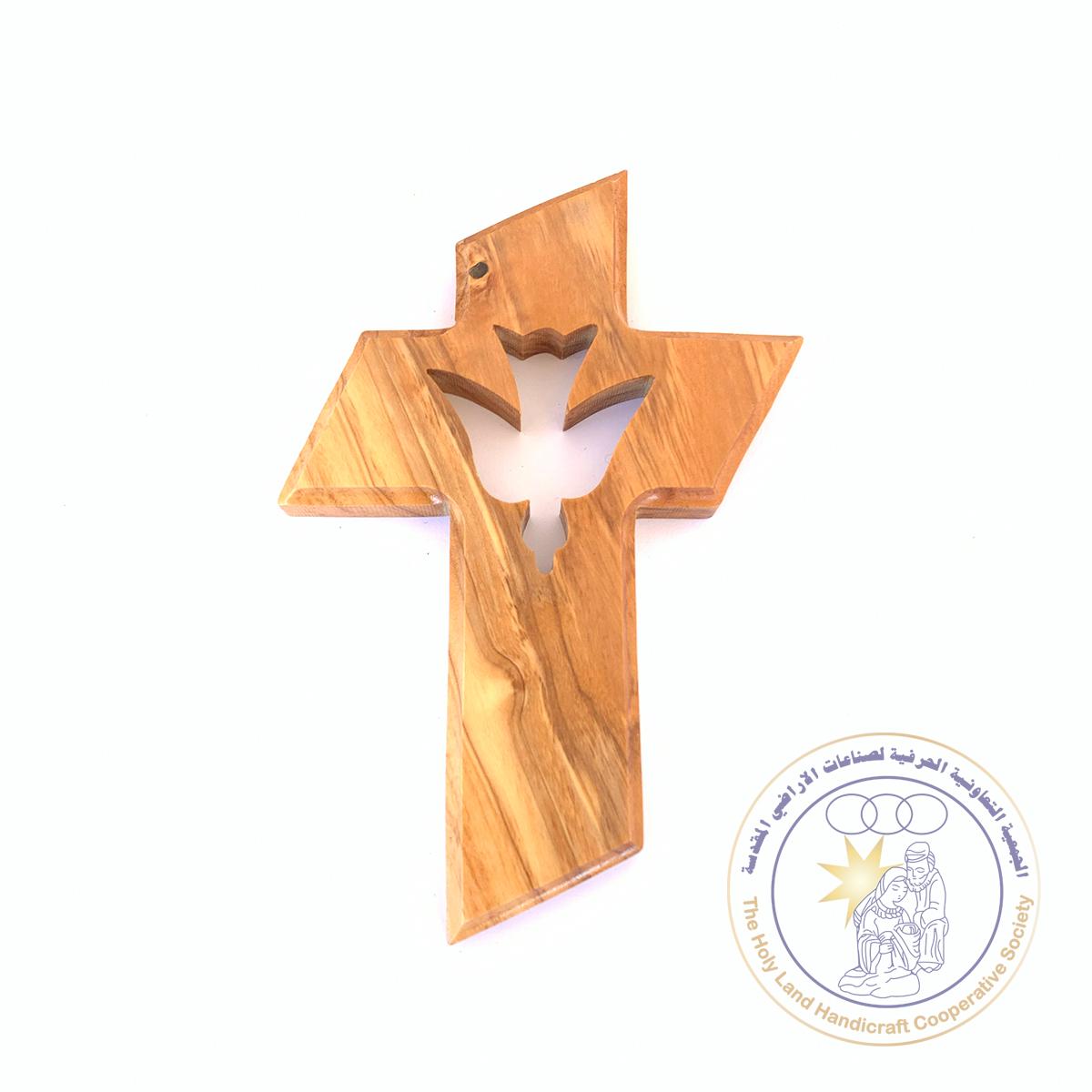 Cross with Dove wall mounted - Olive Wood,