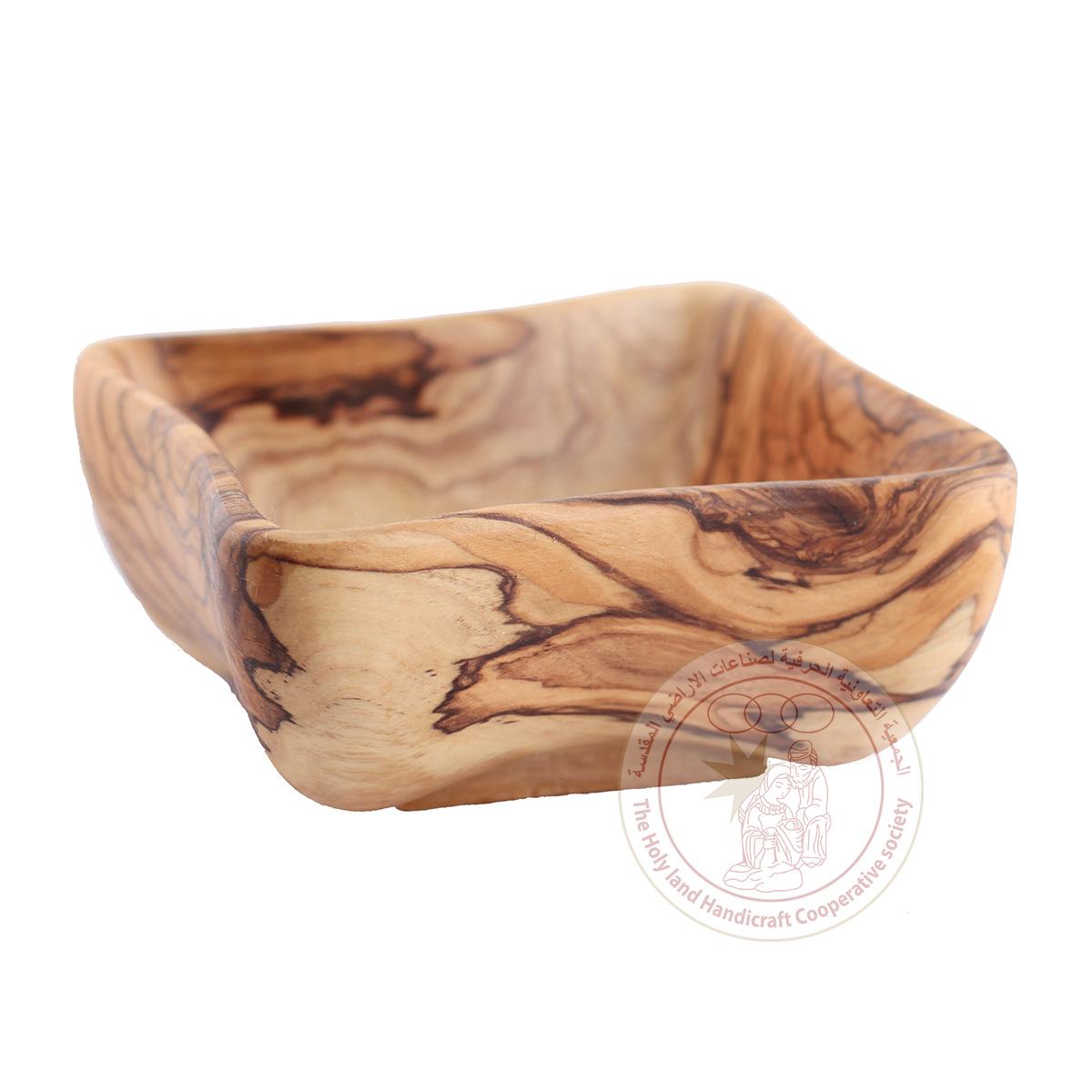 Square Serving Bowl - Olive Wood