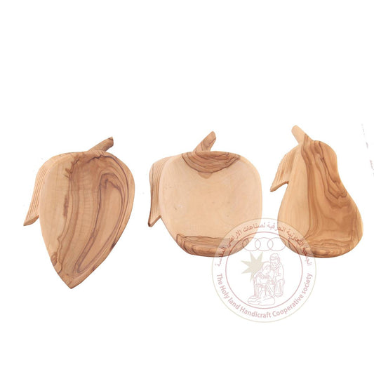 Fruit' Plate Set - Olive Wood, 3-Piece Set