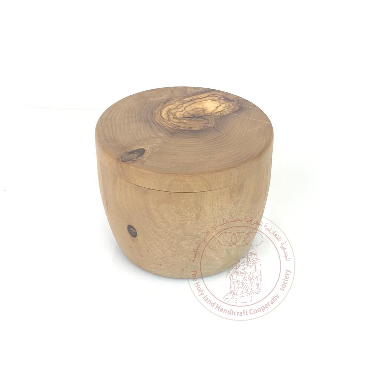 Salt Keeper w/Lid - Olive Wood