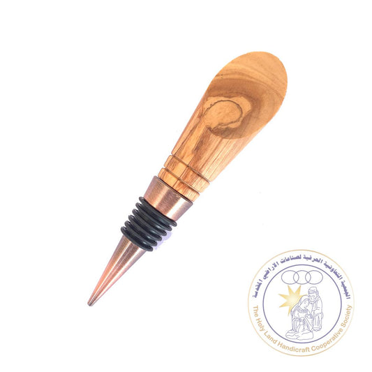 bottle stopper - Olive Wood