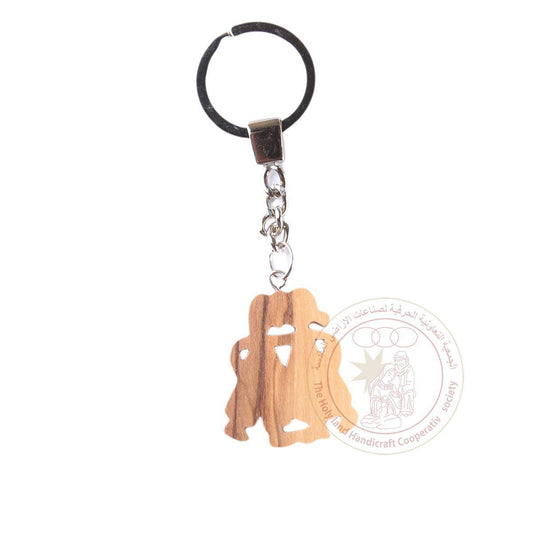 Olive Wood Keychain Horoscope "Gemini"