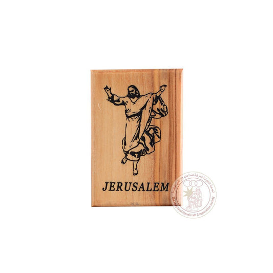 The Ascension of Jesus in Jerusalem Magnet - Olive Wood, Laser-Etched