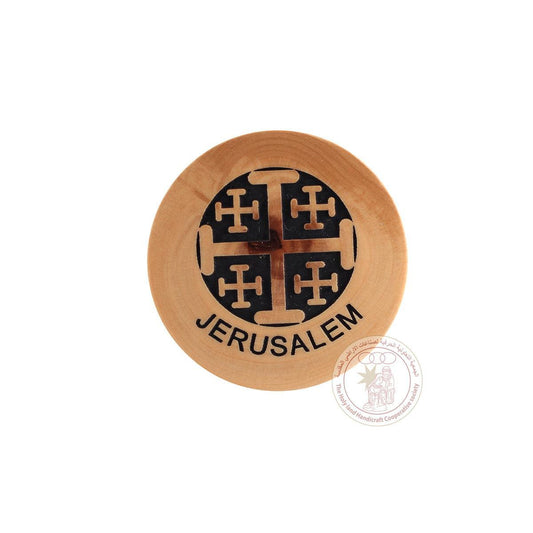 Jerusalem Cross,  round magnet