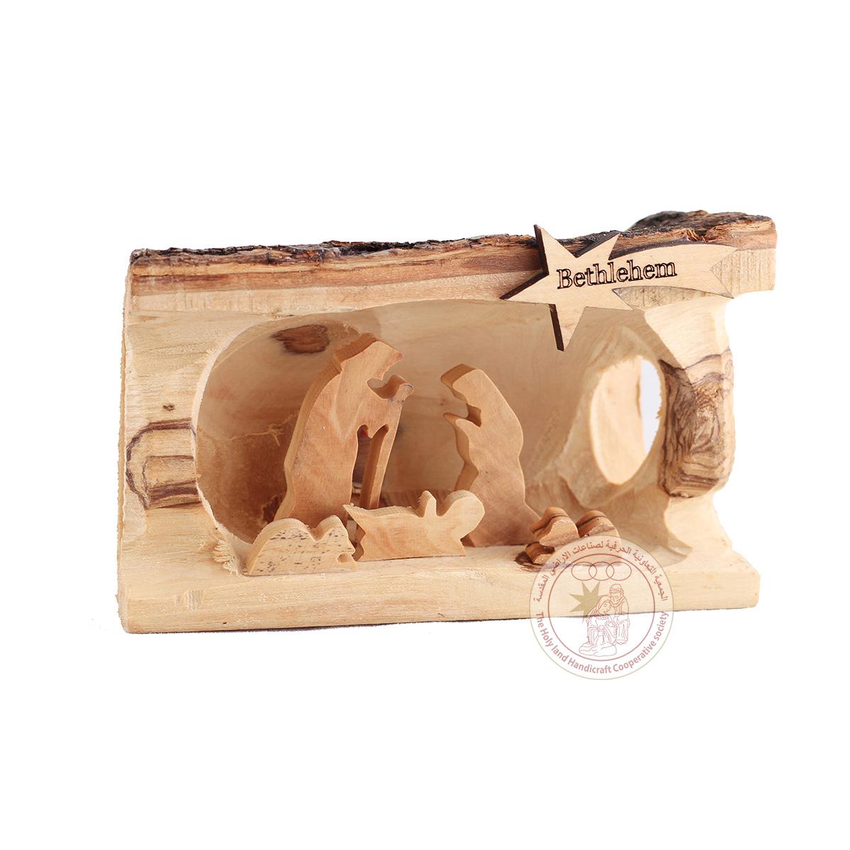 Nativity Crech Olive Wood Branch - Olive Wood, Simple Horizontal