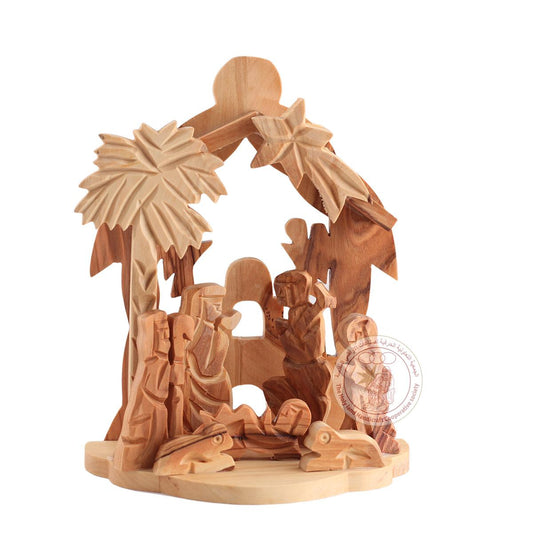 Nativity Creche - Olive Wood, Bethlehem Silhouette