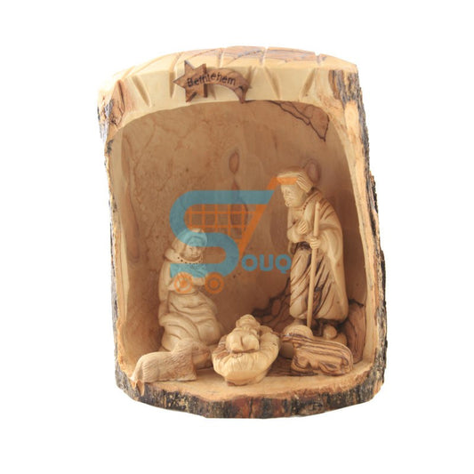 Natural Olive Wood Nativity Holy Family