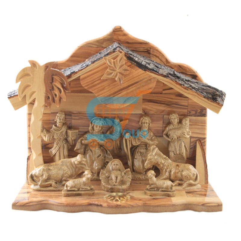 Olive Wood Musical Nativity Gyps Figures