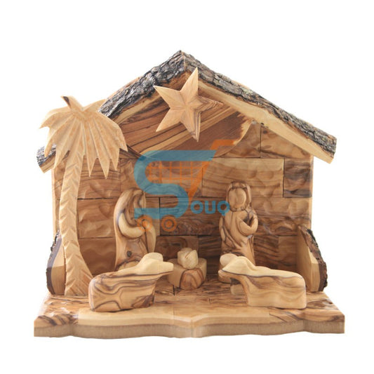 Olive Wood 5 Blocks Musical Nativity