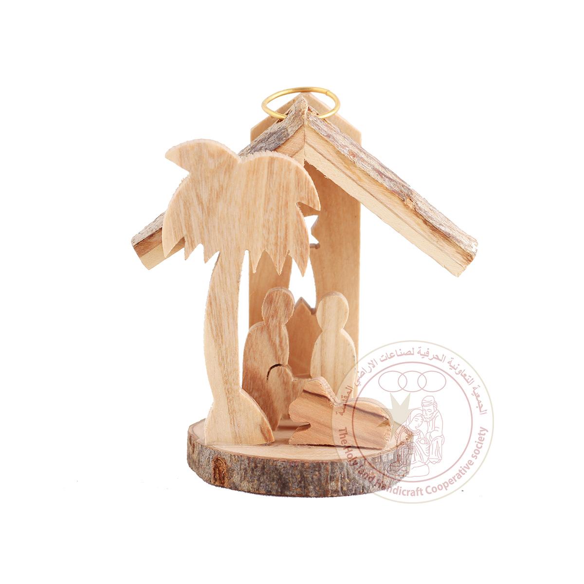 Natural Olive Wood Nativity with Holy Family