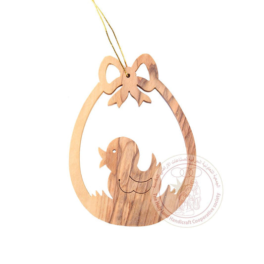 Olive Wood Easter Ornament