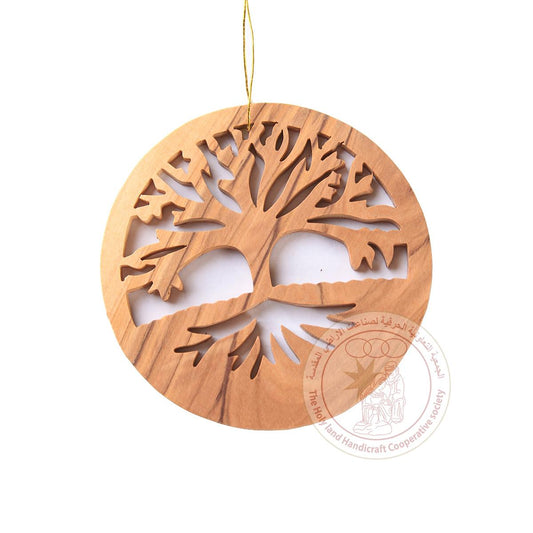 Olive Wood Tree of Life Ornament