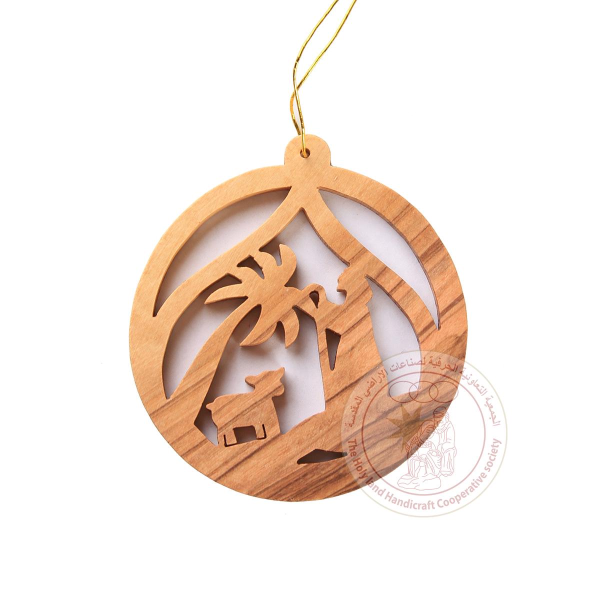 Olive Wood Good Shepherd Ornament