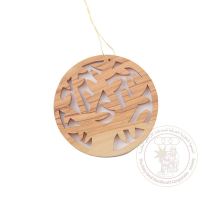 Olive Wood Round Ornament