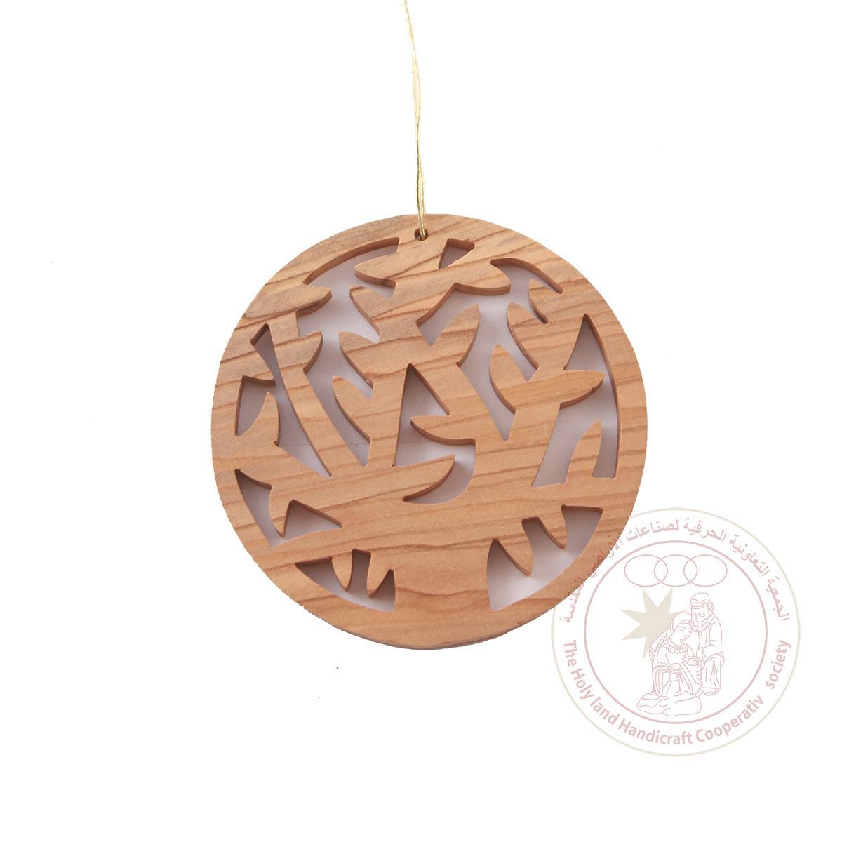 Olive Wood Round Ornament