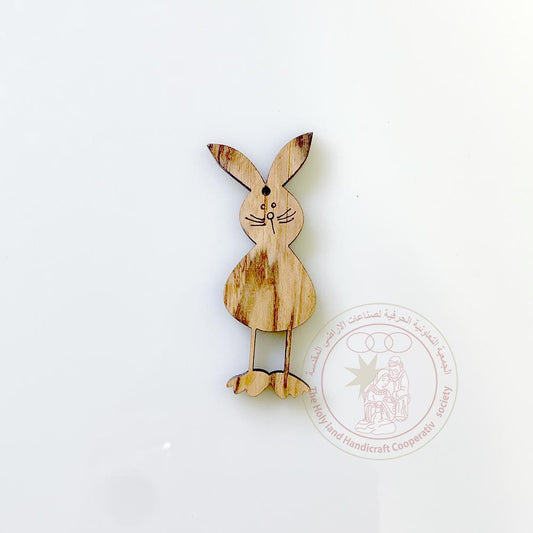 Olive Wood Rabbit Easter Ornament Laser Cut