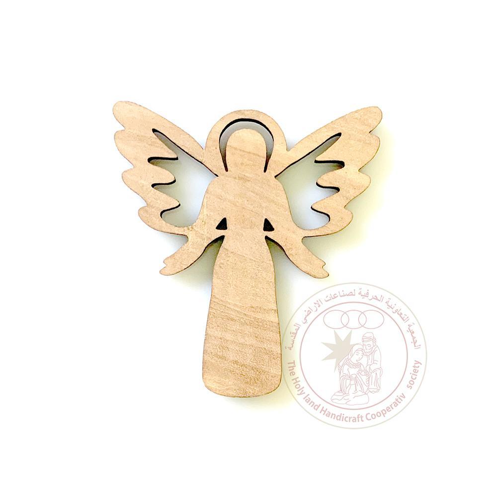 Olive Wood Angel Ornament Laser Cut