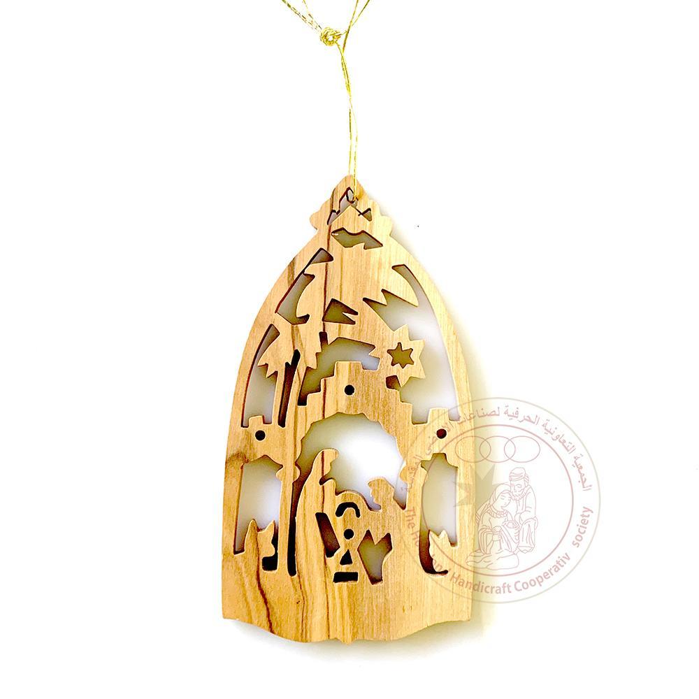 Olive Wood Christmas Ornament