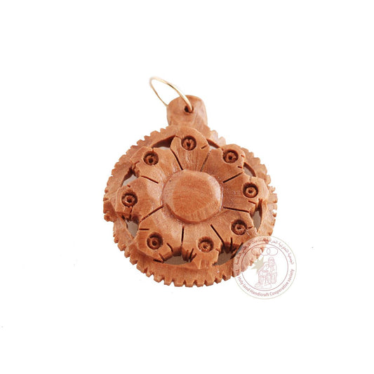 Olive Wood Flower Pendant