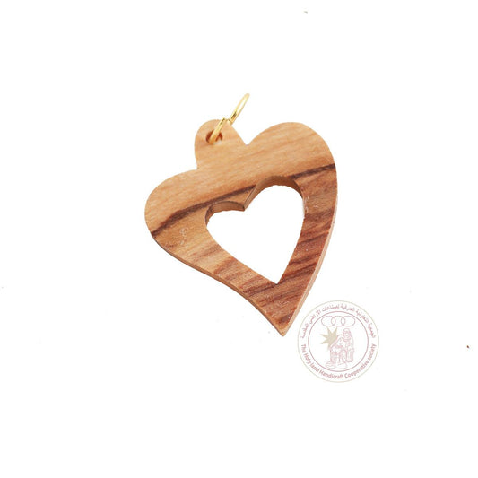 Olive Wood Heart Pendant