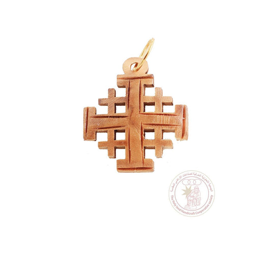 Olive Wood Jerusalem Cross