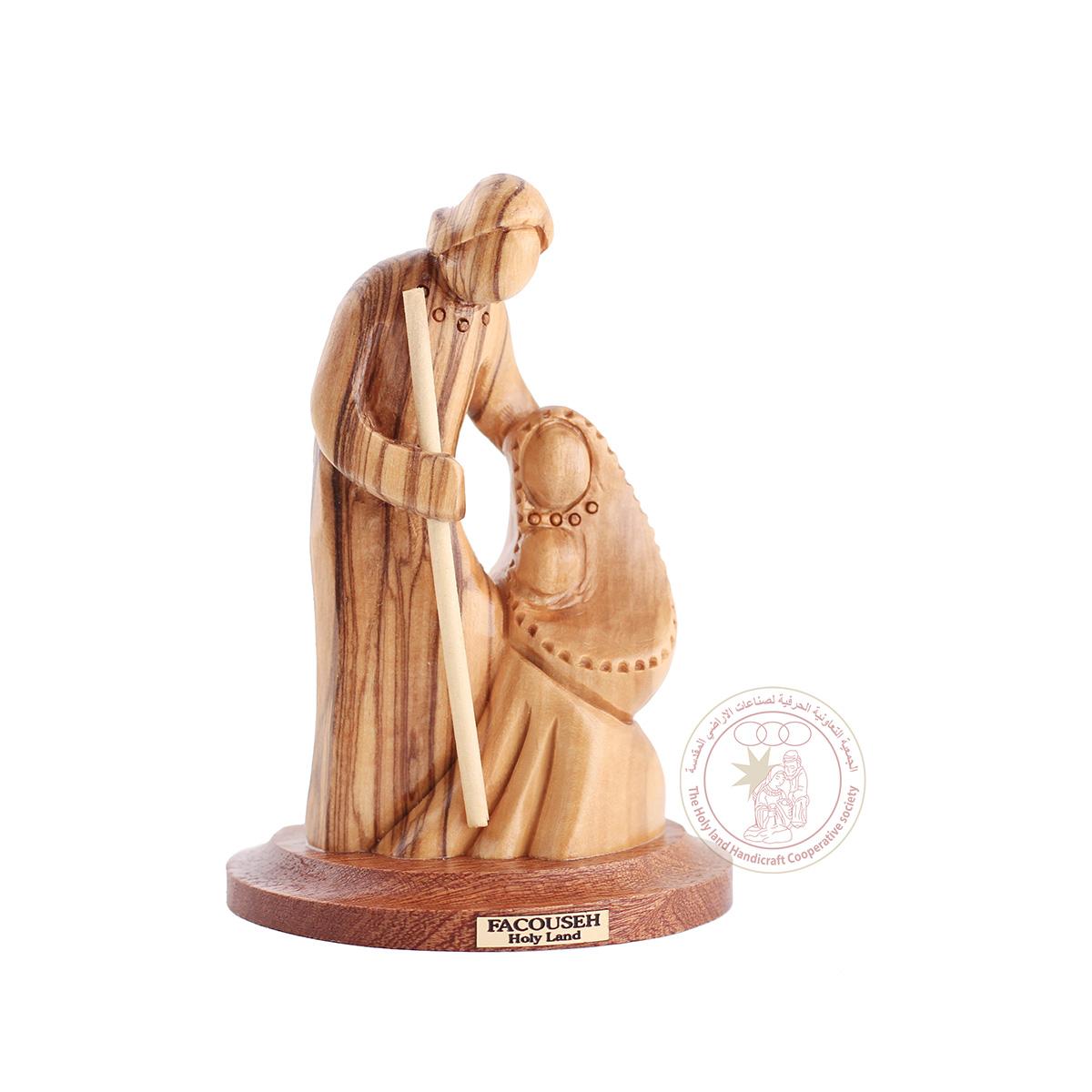 The Holy Family - Smooth Plain Olive Wood Figurine