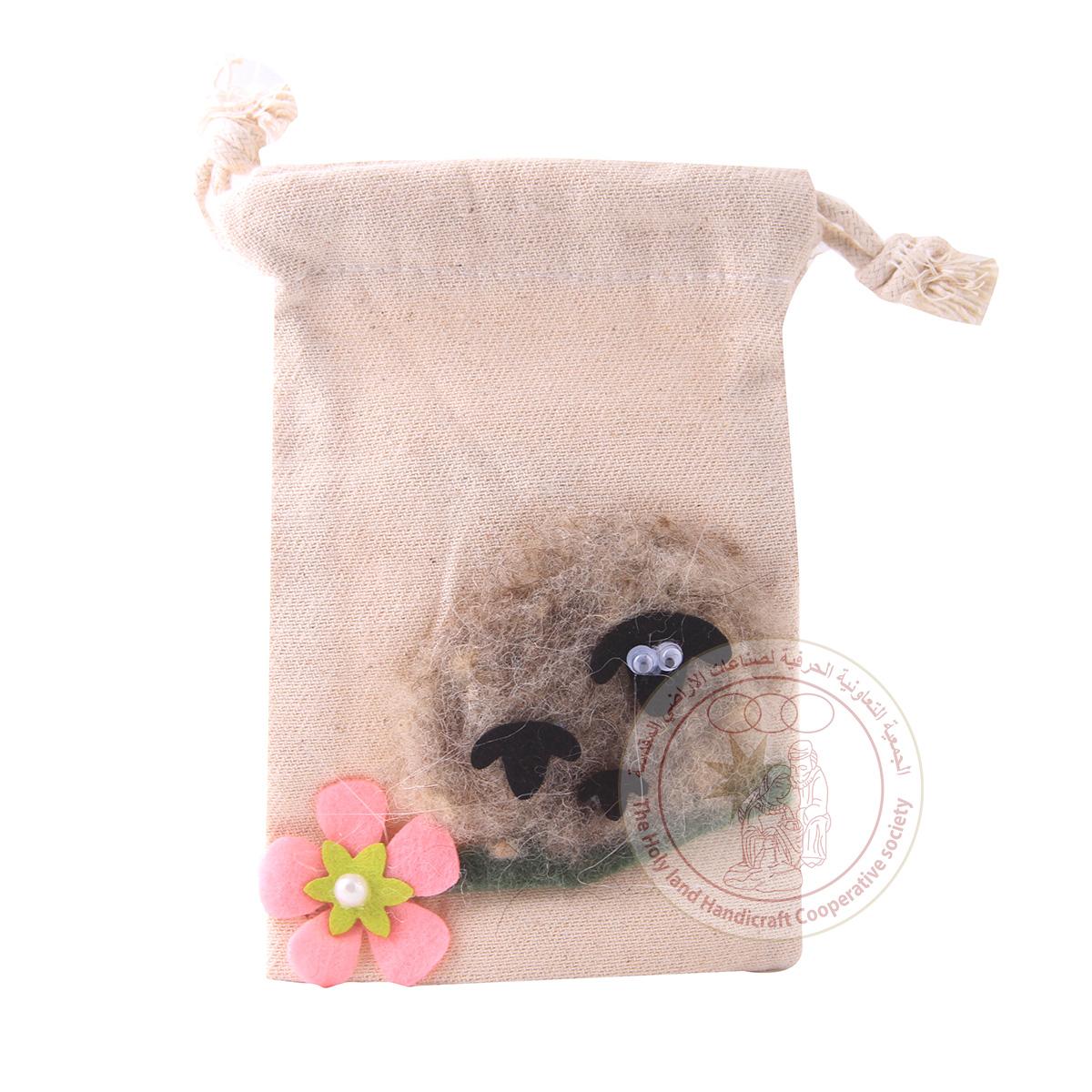 Cloth Gift Bag with Wool Decorations