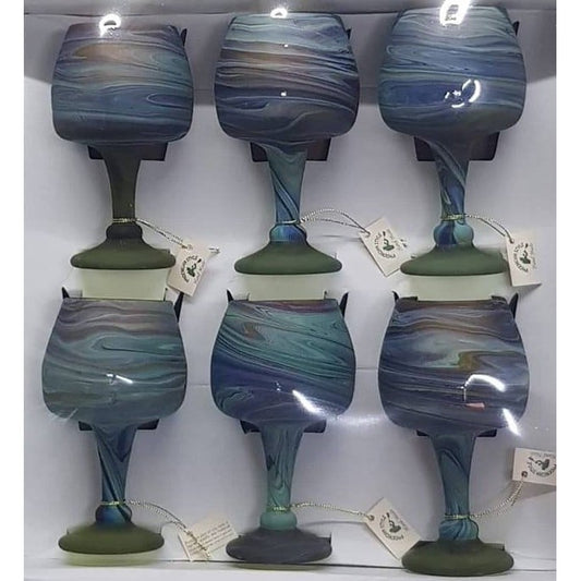 Wine Glass Rounded Shape Set Brown