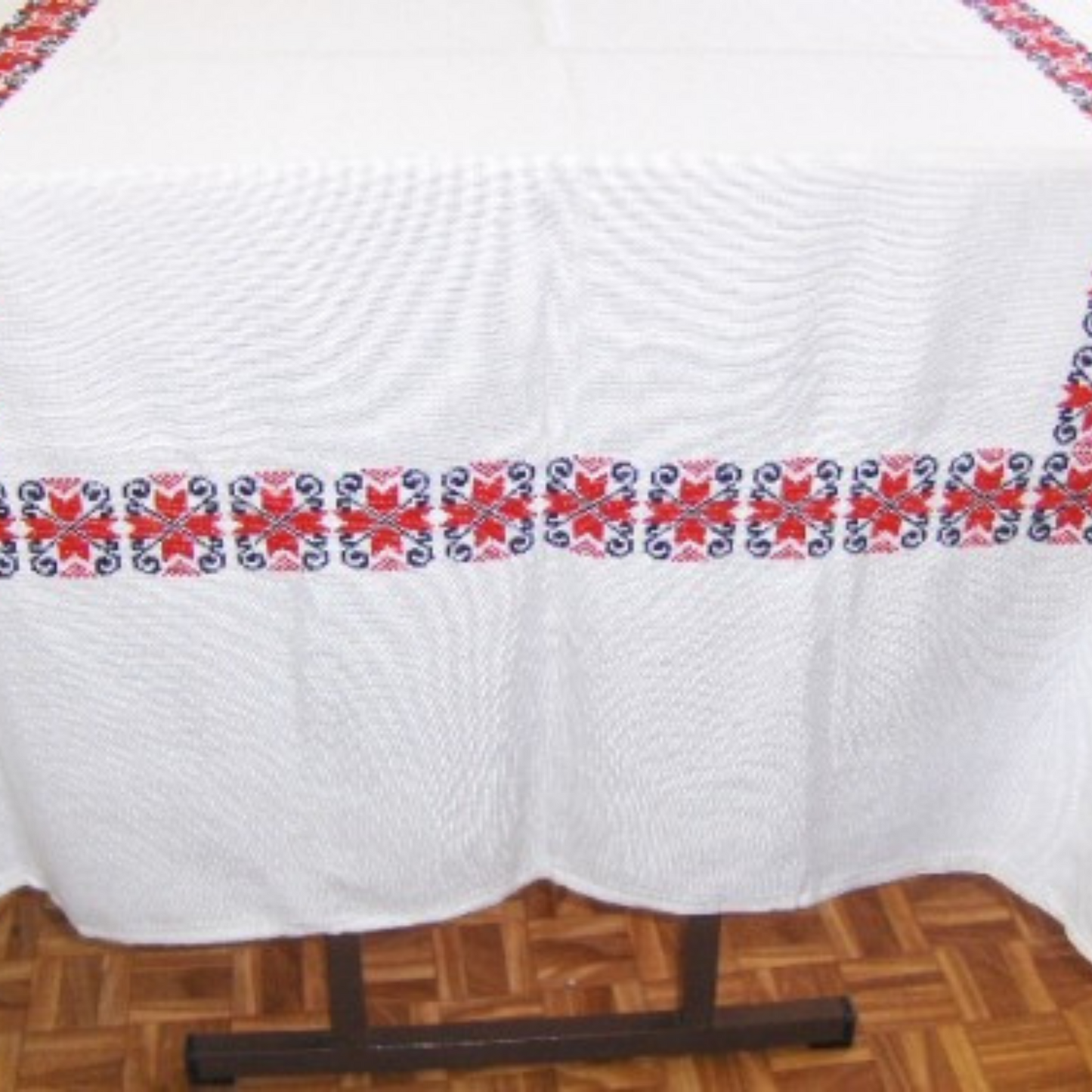 Hand Stitched Embroidery Table Cloth Triangle Shape