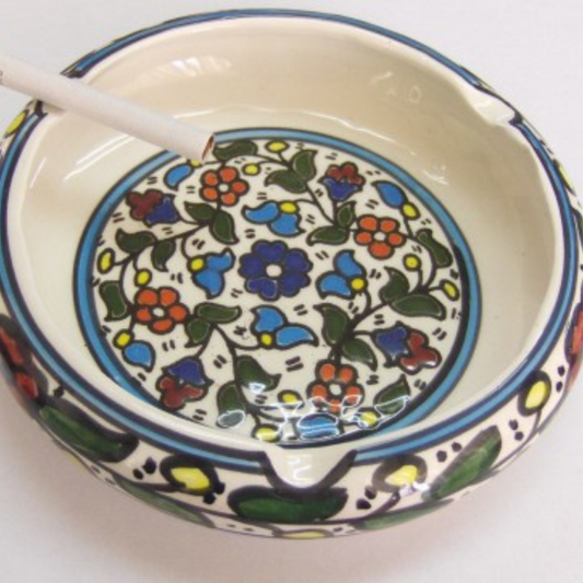 Floral Ceramic Ashtray