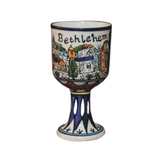 Floral Ceramic Chalice Cup