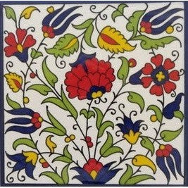 Colorful Floral Ceramic Tile